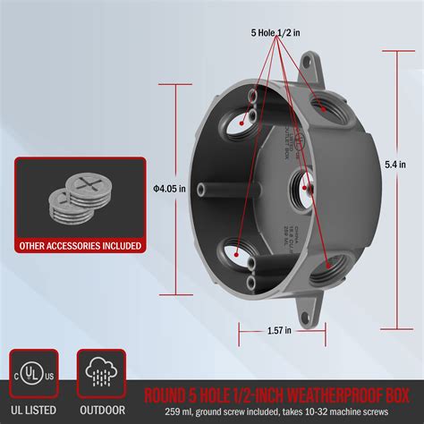 junction box sizes round|4.5 inch round electrical box.